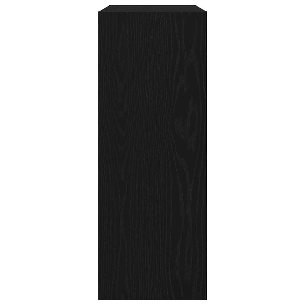 Console Table Black Oak 78 x 30 x 80 cm Engineered Wood