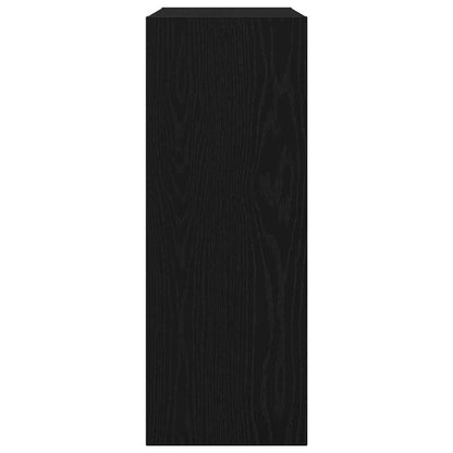 Console Table Black Oak 78 x 30 x 80 cm Engineered Wood