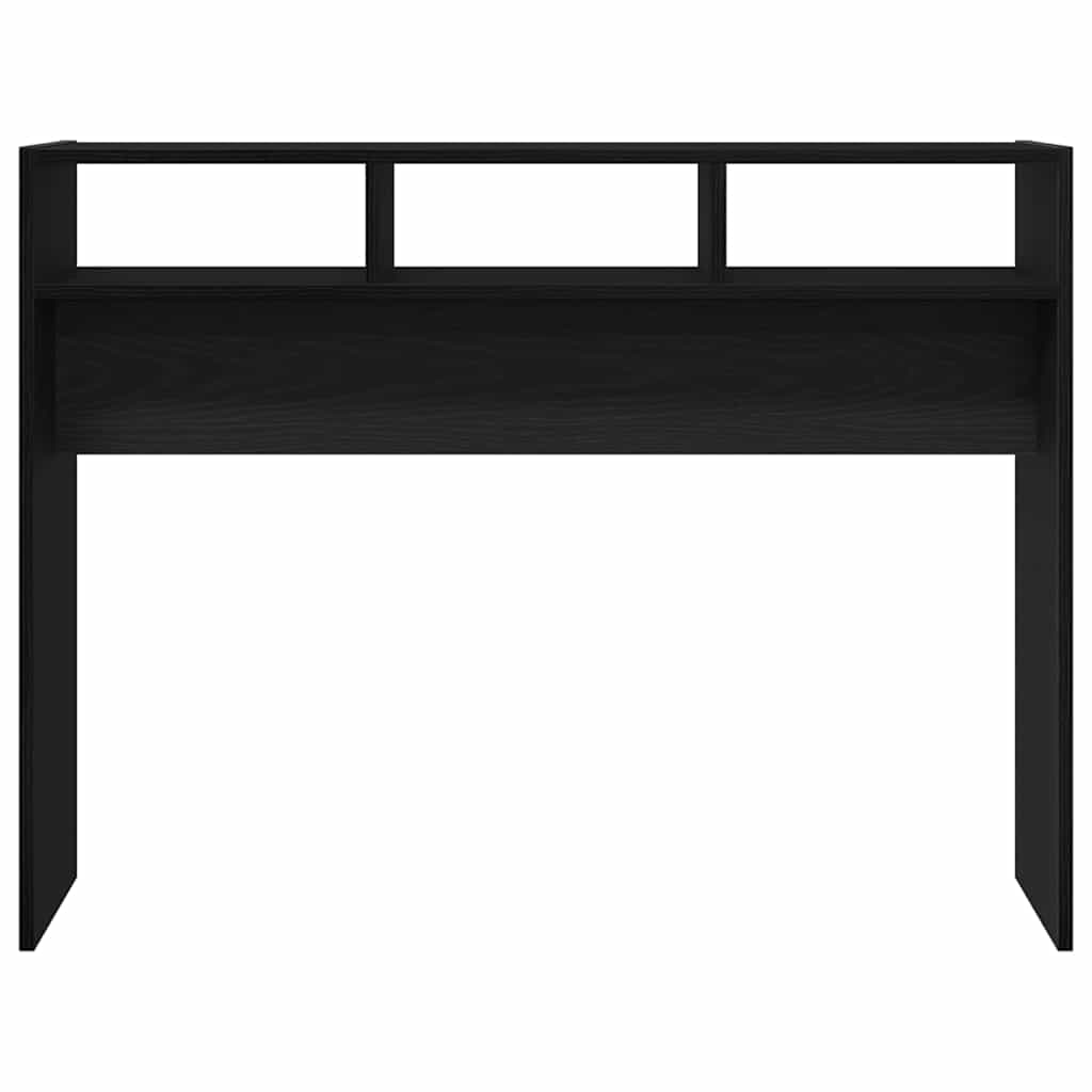 Console Table Black oak 105 x 30 x 80 cm Engineered wood