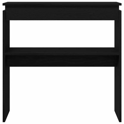 Console Table Black Oak 80 x 30 x 80 cm Engineered Wood