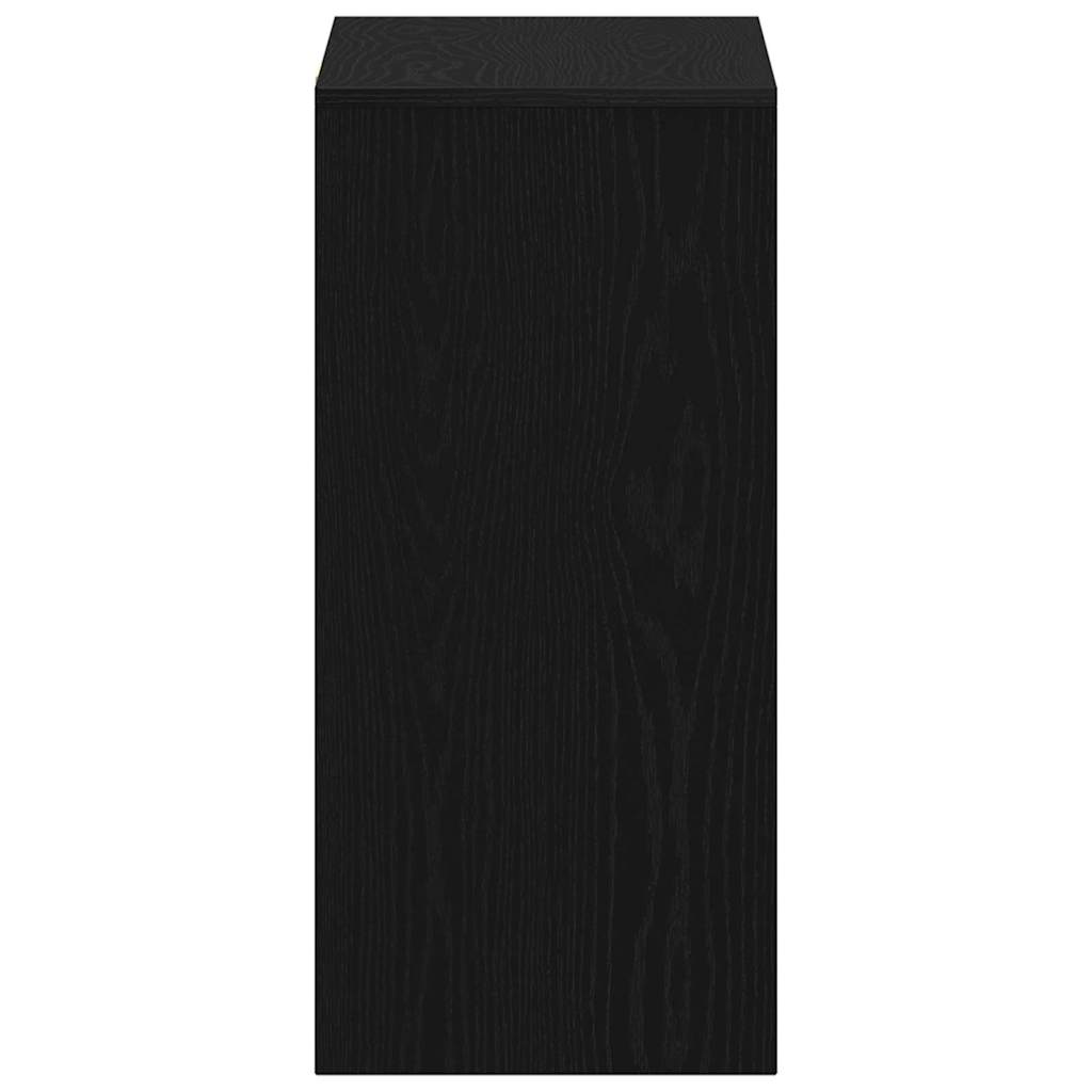 Desk with Shelf Black Oak 102.5 x 35 x 75 cm Engineered Wood