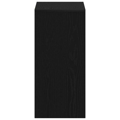 Desk with Shelf Black Oak 102.5 x 35 x 75 cm Engineered Wood