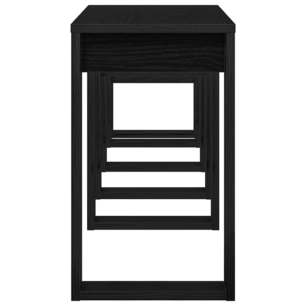 Nesting Tables 3 pcs Black Oak Engineered Wood