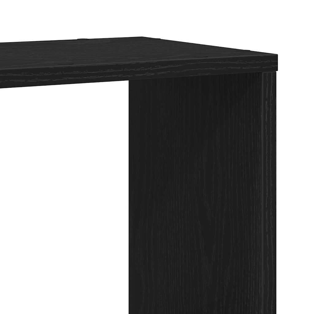 TV Cabinet Set Black Oak 80 x 24 x 63 cm Engineered Wood