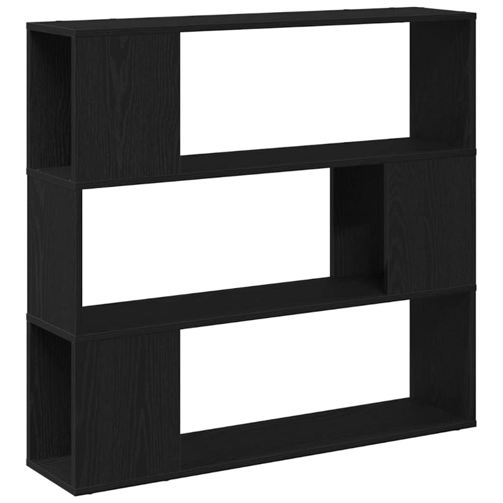 TV Cabinet Set Black Oak 100 x 24 x 94 cm Engineered Wood