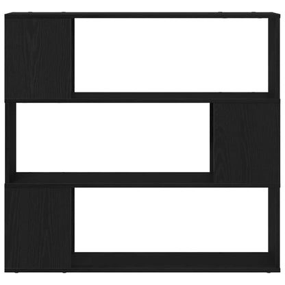 TV Cabinet Set Black Oak 100 x 24 x 94 cm Engineered Wood