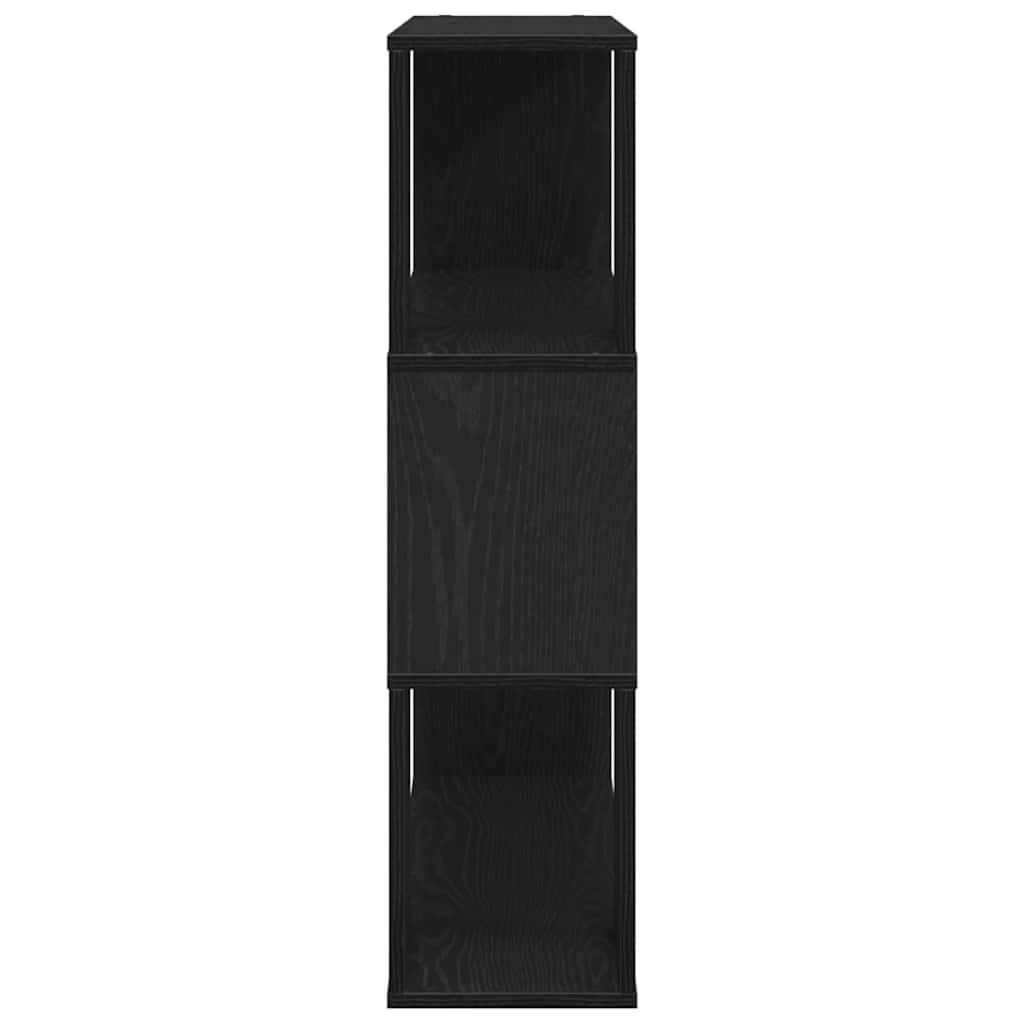 TV Cabinet Set Black Oak 100 x 24 x 94 cm Engineered Wood