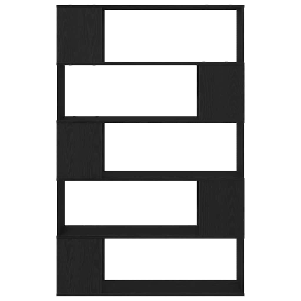 TV Cabinet Set Black Oak 100 x 24 x 155 cm Engineered Wood