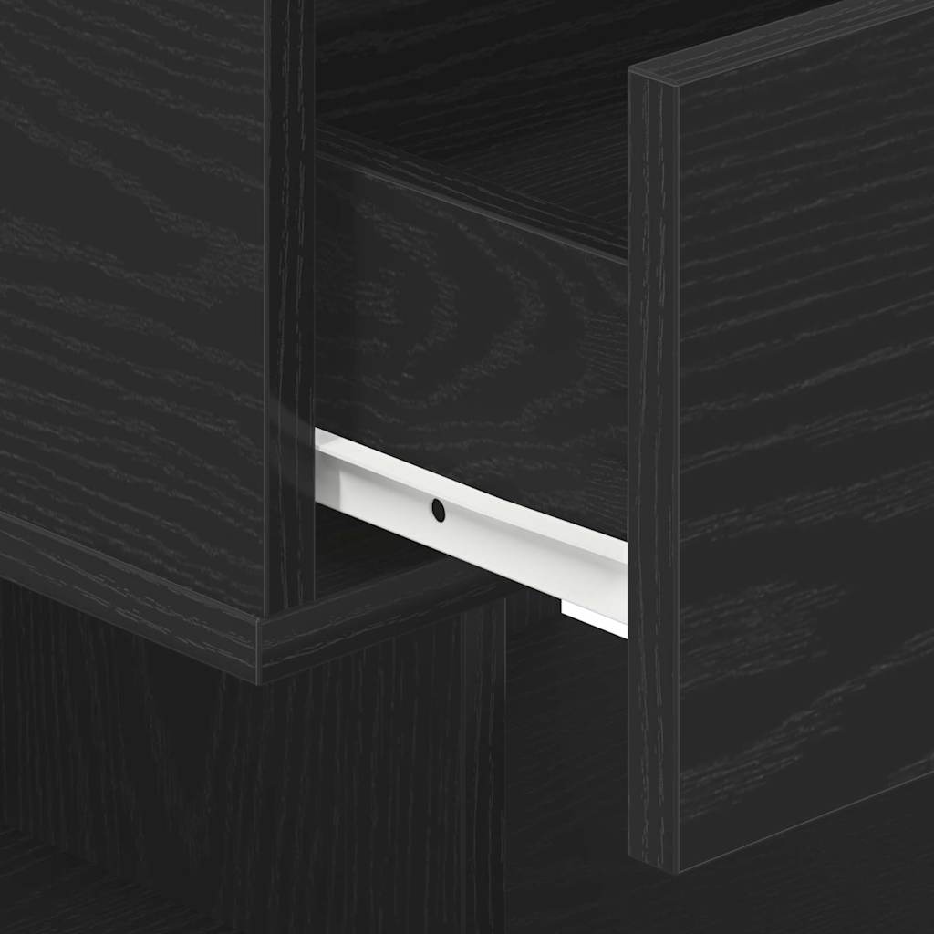 Bedside Cabinet2 pcs Black oak