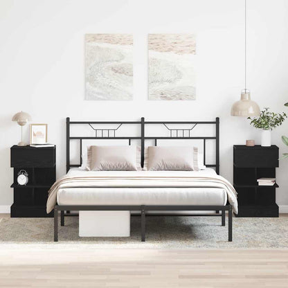 Bedside Cabinet2 pcs Black oak