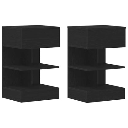 Bedside Cabinet2 pcs Black oak