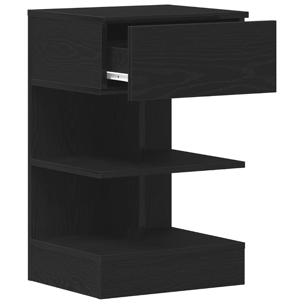 Bedside Cabinet2 pcs Black oak