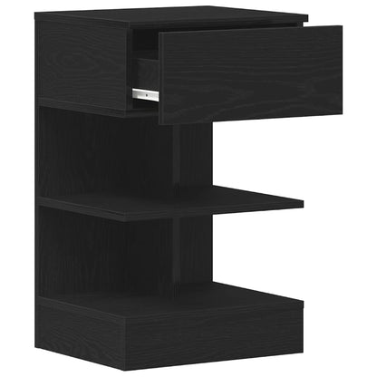 Bedside Cabinet2 pcs Black oak