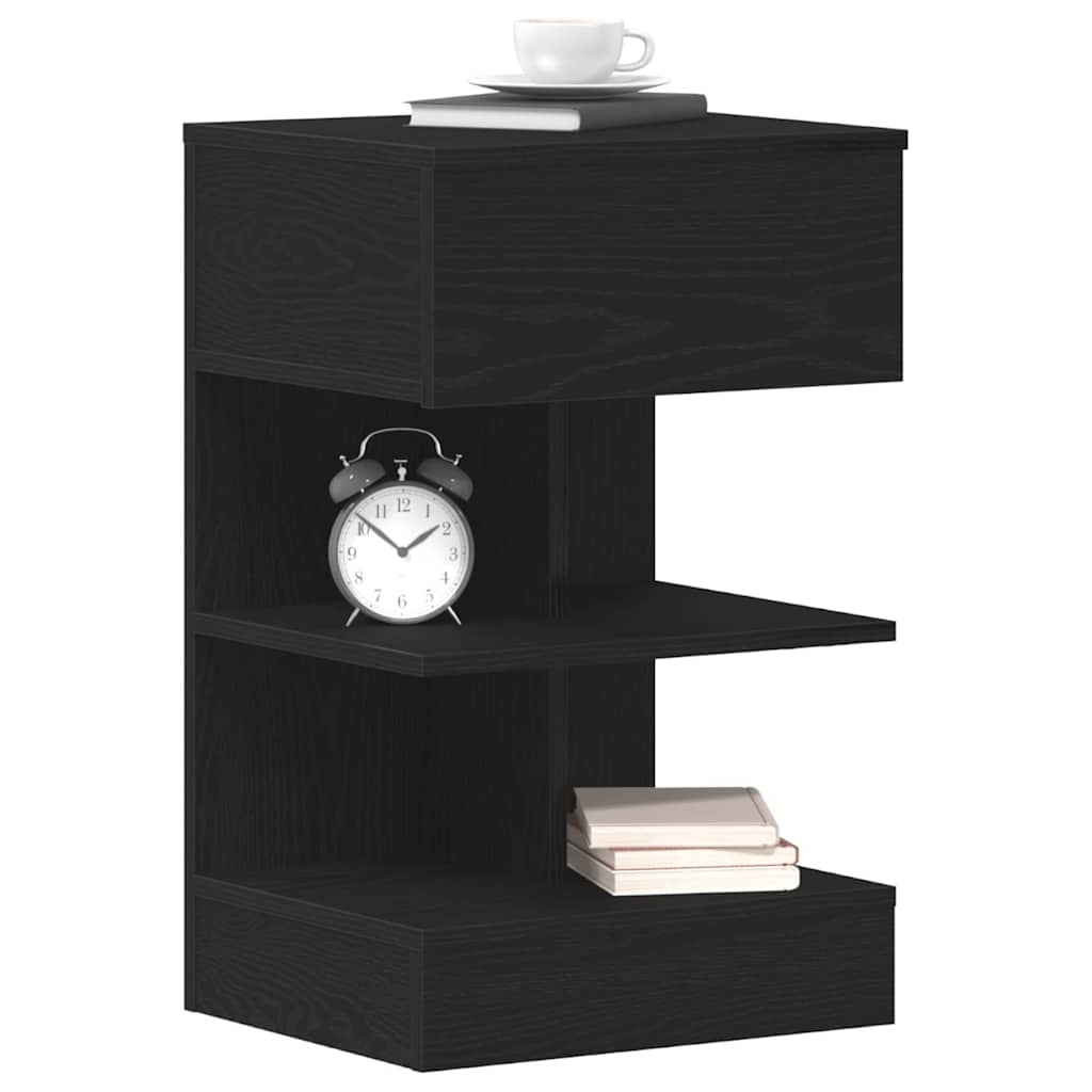 Bedside Cabinet2 pcs Black oak