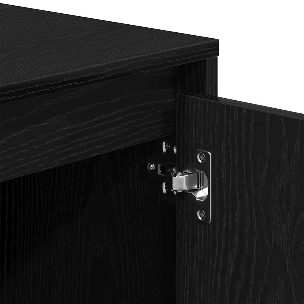 TV Cabinet Black Oak 102 x 37.5 x 52.5 cm Engineered Wood