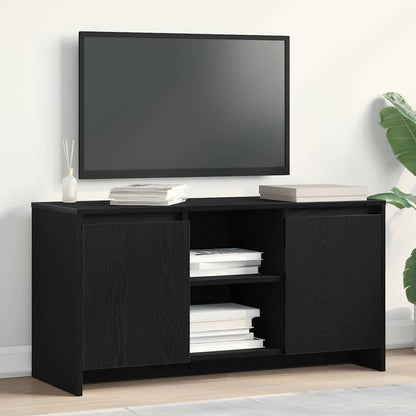 TV Cabinet Black Oak 102 x 37.5 x 52.5 cm Engineered Wood