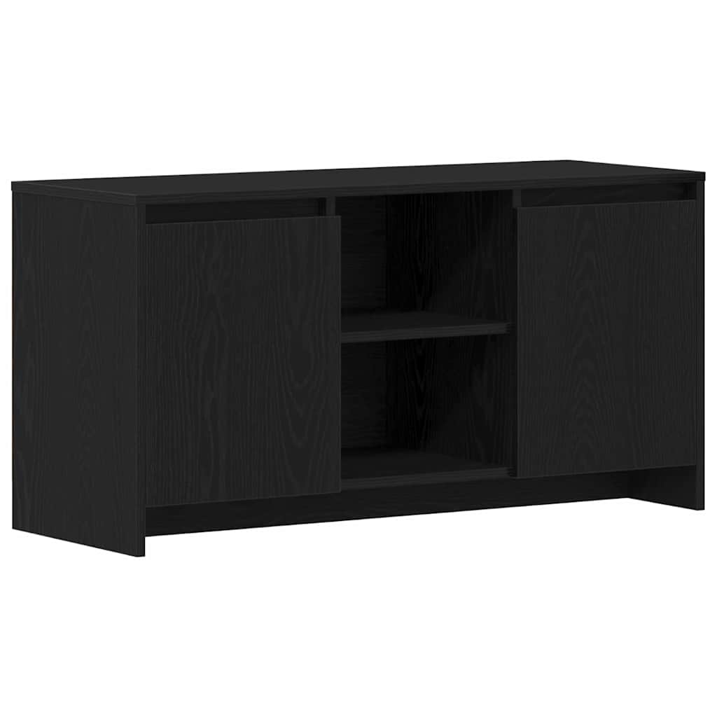 TV Cabinet Black Oak 102 x 37.5 x 52.5 cm Engineered Wood