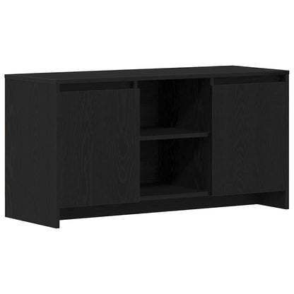 TV Cabinet Black Oak 102 x 37.5 x 52.5 cm Engineered Wood