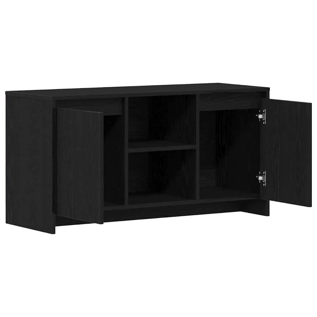 TV Cabinet Black Oak 102 x 37.5 x 52.5 cm Engineered Wood