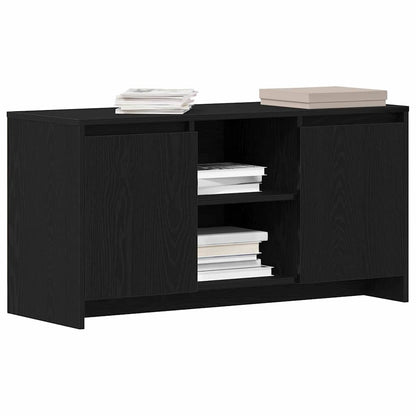 TV Cabinet Black Oak 102 x 37.5 x 52.5 cm Engineered Wood