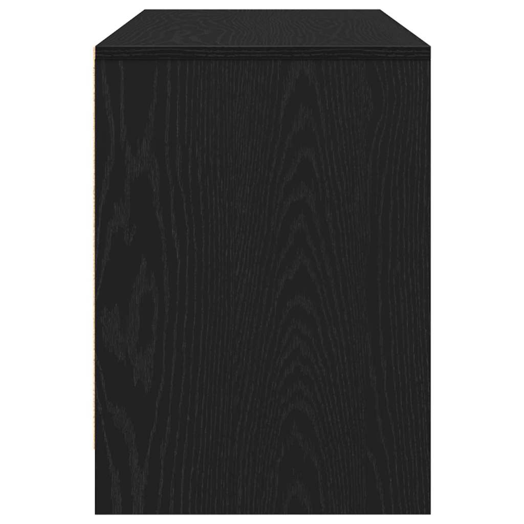 TV Cabinet Black Oak 102 x 37.5 x 52.5 cm Engineered Wood