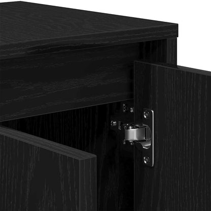 TV Cabinet Black Oak 120 x 30 x 40.5 cm Engineered Wood