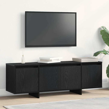 TV Cabinet Black Oak 120 x 30 x 40.5 cm Engineered Wood