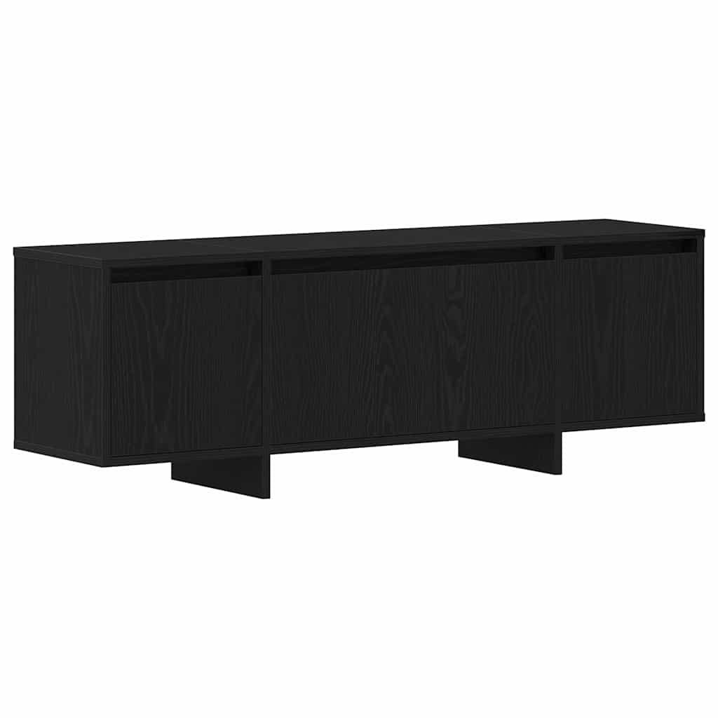 TV Cabinet Black Oak 120 x 30 x 40.5 cm Engineered Wood