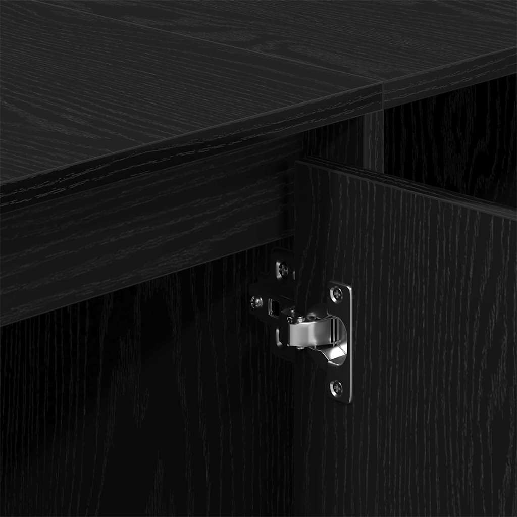 TV Cabinet Black Oak 120 x 30 x 40.5 cm Engineered Wood