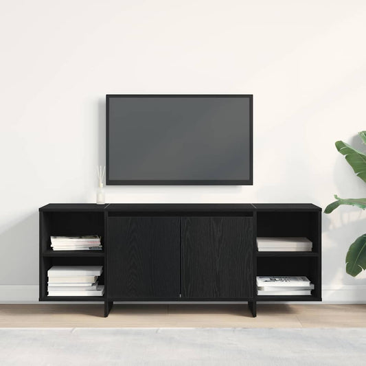 TV Cabinet Black Oak 120 x 30 x 40.5 cm Engineered Wood