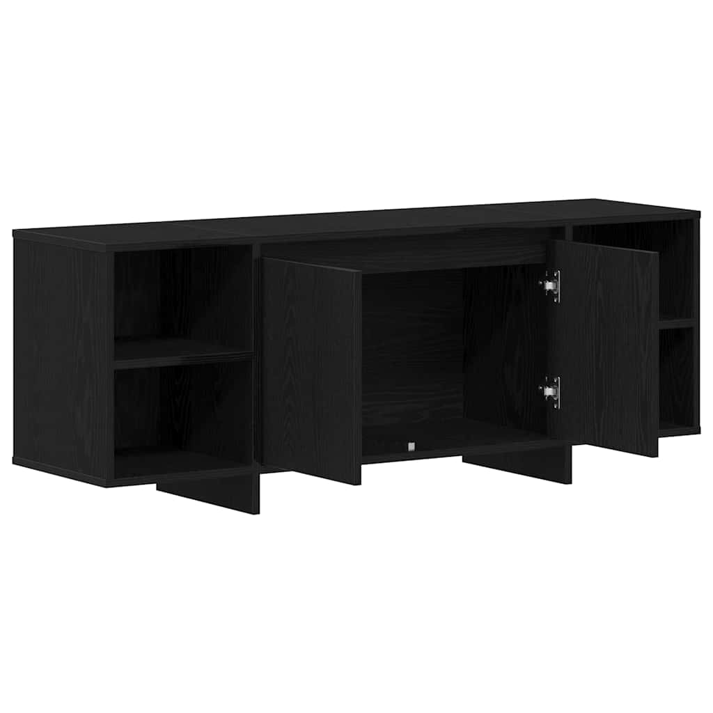 TV Cabinet Black Oak 120 x 30 x 40.5 cm Engineered Wood