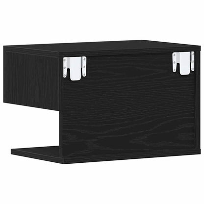 Bedside Cabinet with Drawer 2 pcs Black oak 46 x 29.5 x 30 cm