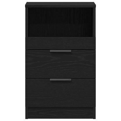 Bedside Cabinet Black oak 40 x 35 x 65 cm Engineered wood