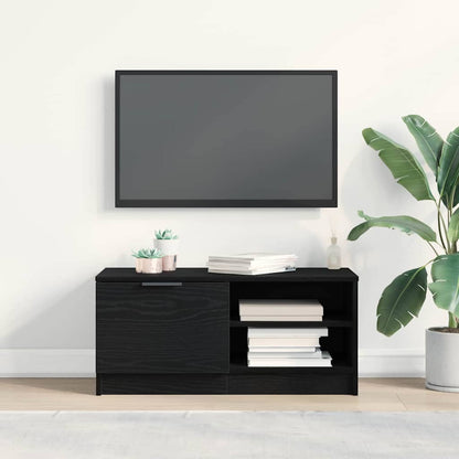 TV Cabinet Black Oak 80 x 35 x 36.5 cm Engineered Wood
