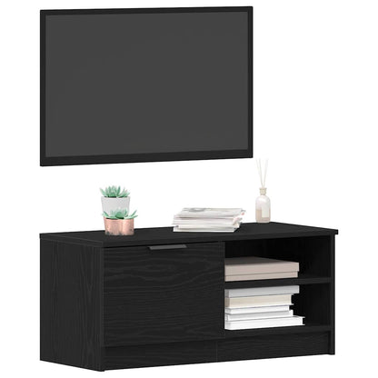 TV Cabinet Black Oak 80 x 35 x 36.5 cm Engineered Wood