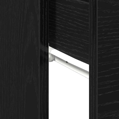 Console Table Black Oak 30 x 36 x 75 cm Engineered Wood