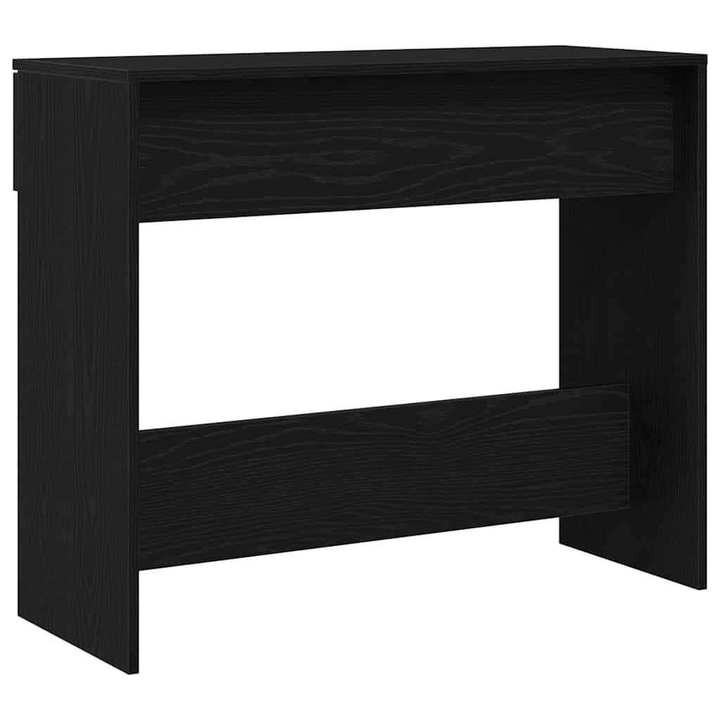 Console Table Black Oak 30 x 36 x 75 cm Engineered Wood