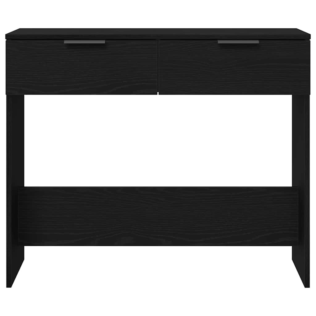 Console Table Black Oak 30 x 36 x 75 cm Engineered Wood