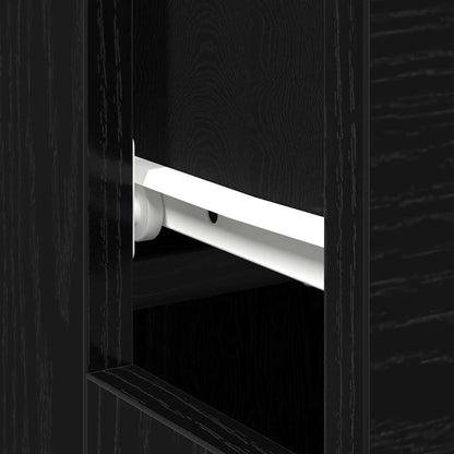 Desk with Drawer Black Oak 100 x 50 x 75 cm Engineered Wood