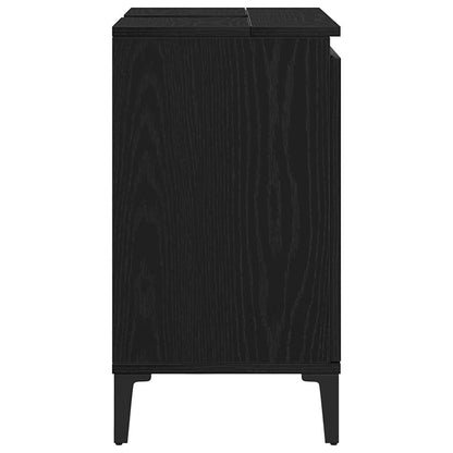 Bathroom Sink Cabinet Black Oak 58 x 33 x 60 cm Engineered Wood
