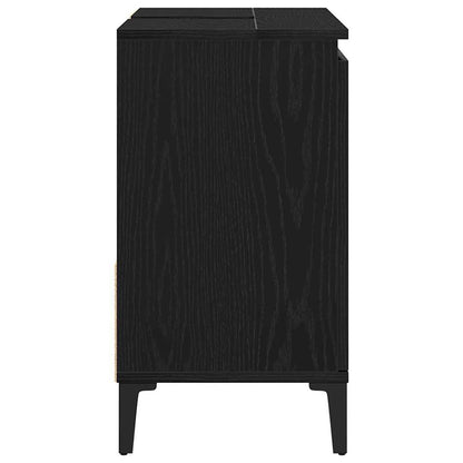 Bathroom Cabinet Black Oak 65 x 33 x 60 cm Engineered Wood