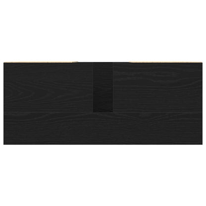 Bathroom Sink Cabinet Black Oak 80 x 33 x 60 cm Engineered Wood