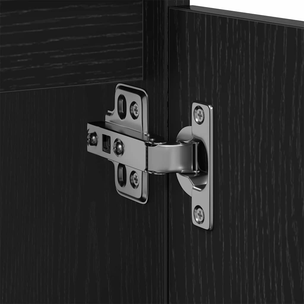 Bathroom Sink Cabinet Black Oak 80 x 33 x 60 cm Engineered Wood