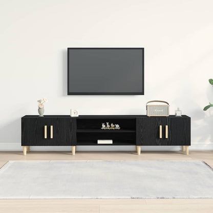 TV Cabinet Black Oak 180 x 31.5 x 40 cm Engineered Wood