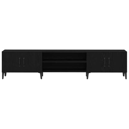 TV Cabinet Black Oak 180 x 31.5 x 40 cm Engineered Wood