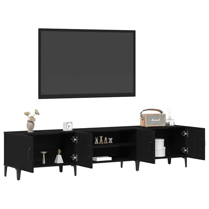 TV Cabinet Black Oak 180 x 31.5 x 40 cm Engineered Wood