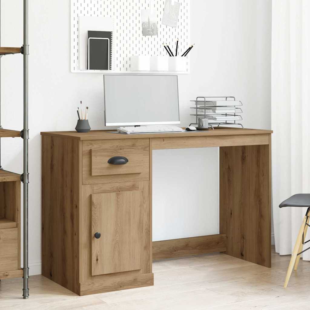Desk with Drawer Artisan Oak 50 x 115 x 75 cm Engineered Wood