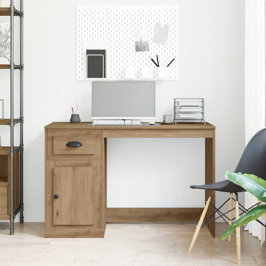 Desk with Drawer Artisan Oak 50 x 115 x 75 cm Engineered Wood