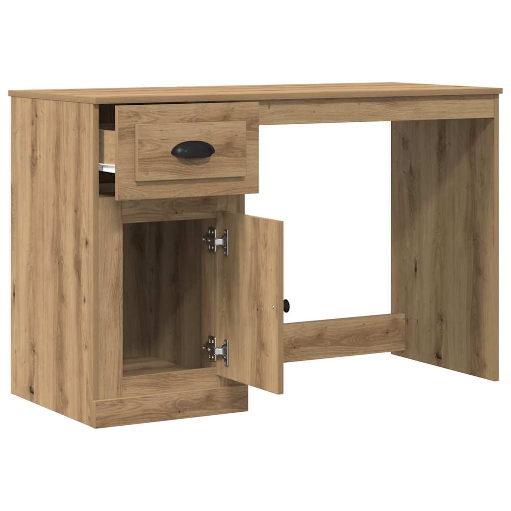 Desk with Drawer Artisan Oak 50 x 115 x 75 cm Engineered Wood