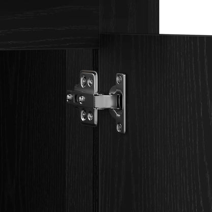 Desk with Drawer Black Oak 50 x 115 x 75 cm Engineered Wood